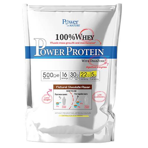 POWER HEALTH - 100% Whey Power Protein Belgian Chocolate - 500gr